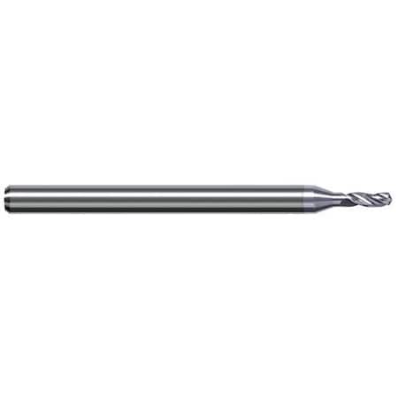 Harvey Tool 1/32 Drill dia. x 0.1480 in. Carbide HP Drill for Aluminum Alloys, 3 Flutes, TiB2 Coated FSD0312-C8